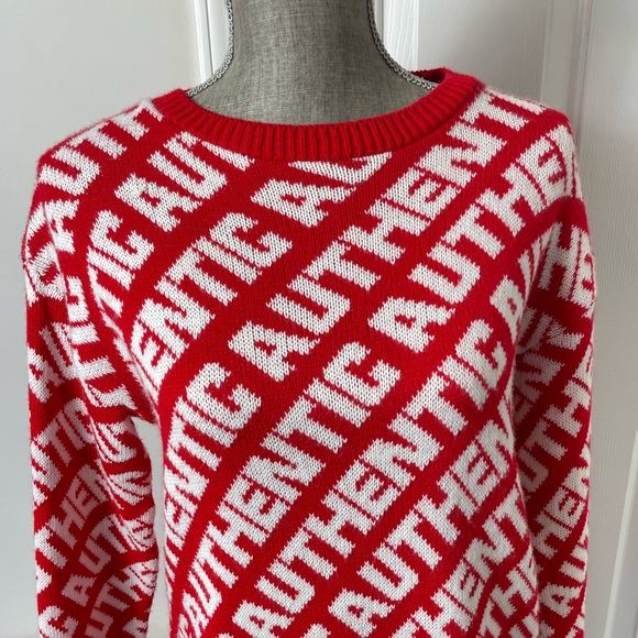 Asos Women's NEW Authentic Red Long Sleeve Crewneck Sweater Size Small - Picture 5 of 11